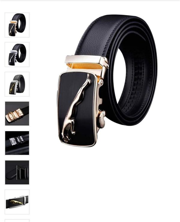 Ratchet Belt with Jaguar Buckle
